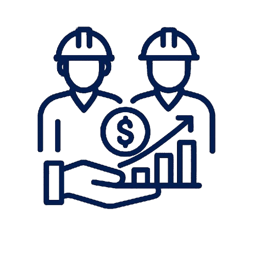 construction investment icon, data center site selection, power ready site development