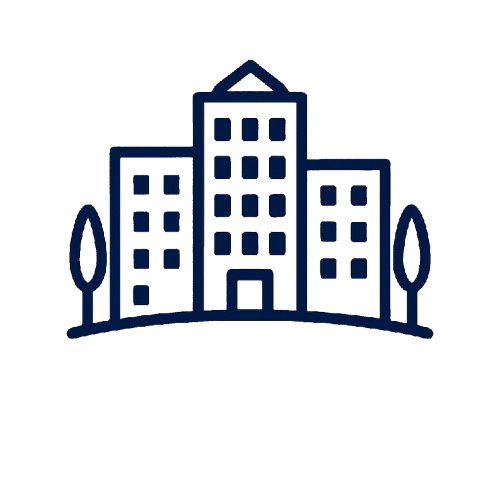 tall building icon, landowners, sitedevelopment and infrastructure