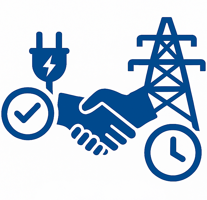 power partnerships icon, ai infrastructure solutions, data center design